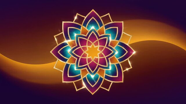 Guru Ravidas Jayanti Festival Golden Mandala Background Design