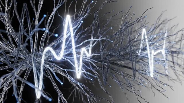 Neural Network Fiber Optic Synaptic Connections Firing 4K Loop