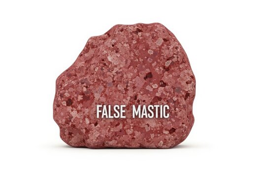 False mastic isolated on white background, a reddishbrown mineral specimen