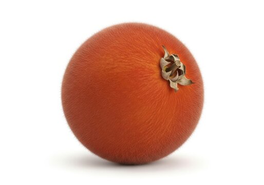 Hairy fruit isolated on white background, also known as lulo or naranjilla