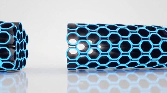 Carbon Nanotube Cross Section Revealing Hollow Molecular Interior 4K