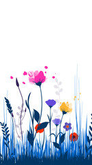 fiori, natura, primavera, campagna, campo di fiori,