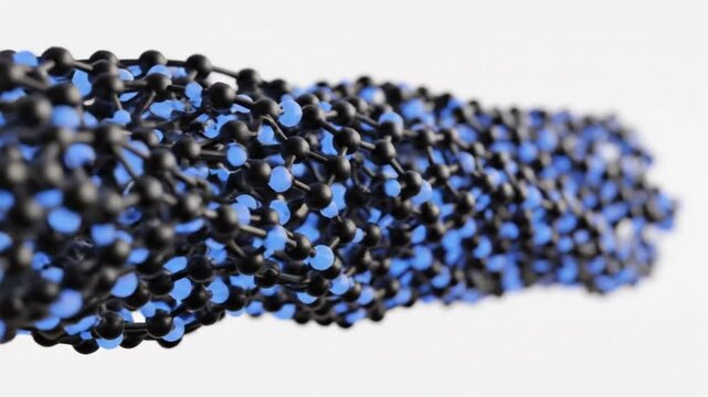 Carbon Nanotube Fiber Bundle Rotating Macro Closeup 4K Loop