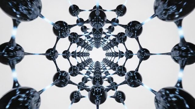 Infinite Zoom Into Crystalline Atomic Lattice Structure 4K Loop