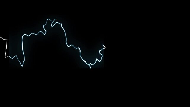 Powerful Lightning Strike with Thunder black Screen Effect overlay