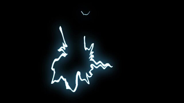 Electric Thunderbolt Strike Animation back Background overlay