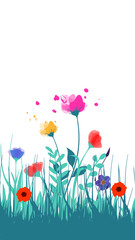 fiori, natura, primavera, campagna, campo di fiori,