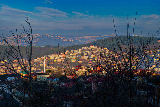 Aerial View of Complex Urban Settlement in Beykoz Istanbul