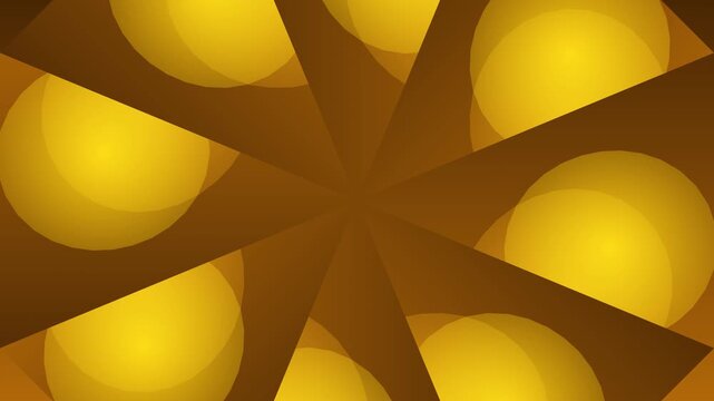 Golden Swirl Pattern with Subtle Yellow Circles in a Psychedelic Motif