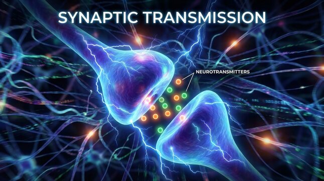 Synaptic Transmission of Neurotransmitters Between Neurons