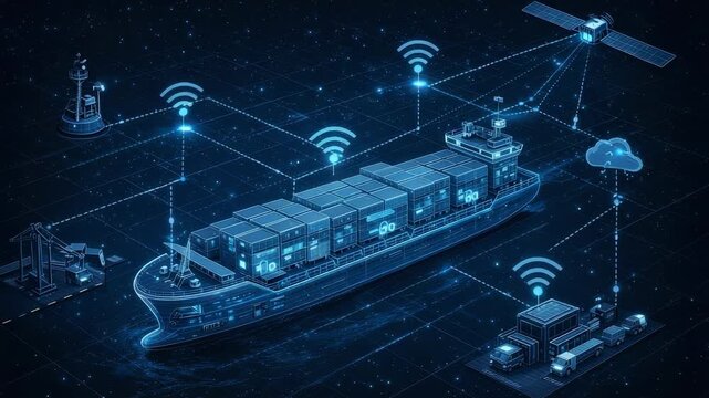 Smart Maritime Logistics with Digital Twin Technology and Autonomous Cargo Ship Network