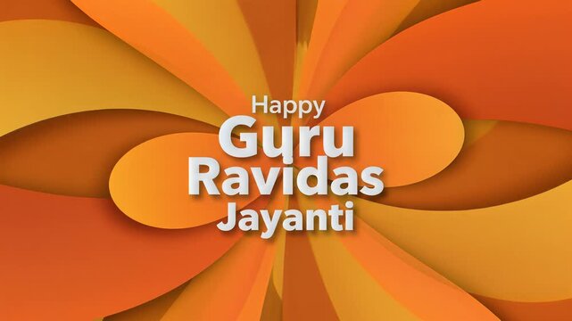 Happy Guru Ravidas Jayanti Abstract Orange Background Design
