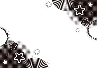 Star and geometric pattern background material