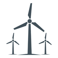 Wind Turbines Generating Clean Energy Together. © rudi