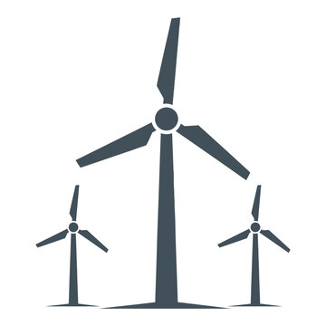 Wind Turbines Generating Clean Energy Together.