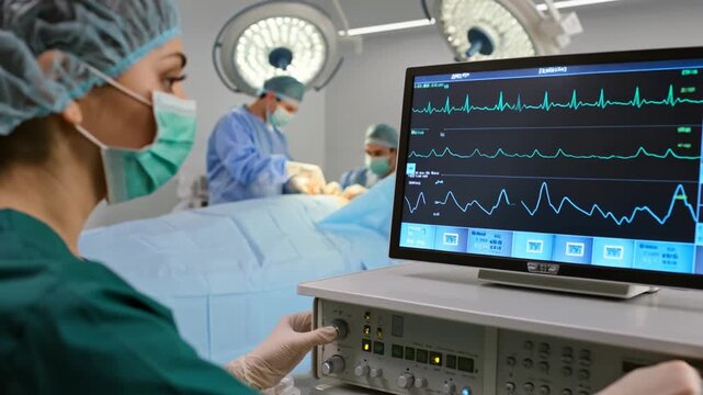 Surgeons Performing Surgery in Modern Operating Room