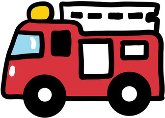 vector illustration of a fire engine 