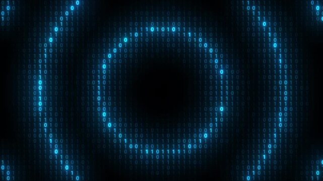 digital binary data scan loop background