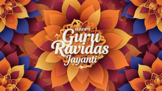 Happy Guru Ravidas Jayanti Festival Background Paper Cut Style
