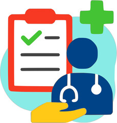 Obraz premium Medical Report and Diagnosis Flat Vector Illustration