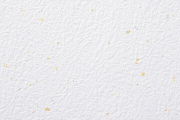 Obraz premium 金銀振りの大礼紙の質感がある白い和風背景テクスチャ素材 White Daireishi washi paper texture with gold and silver leaf flakes