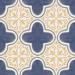 seamless mediterranean tile pattern