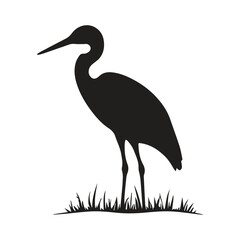 Obraz premium Smooth Abstract Heron Bird Logo Identity Design Concept