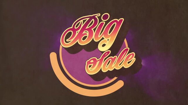 Digital animation of hello text with rainbow shadow effect against red background