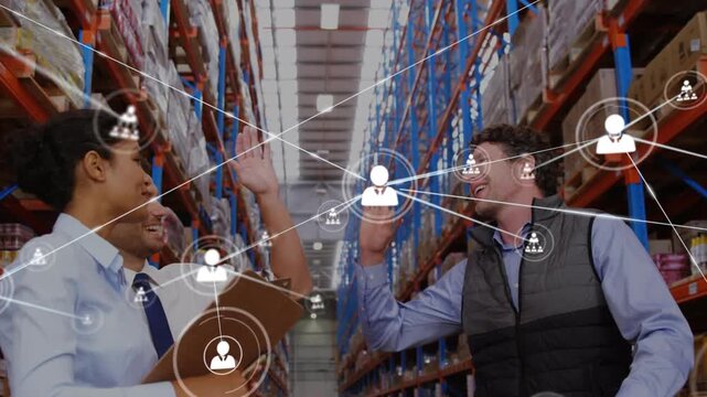 Warehouse workers use online networks to share info and boost efficiency.