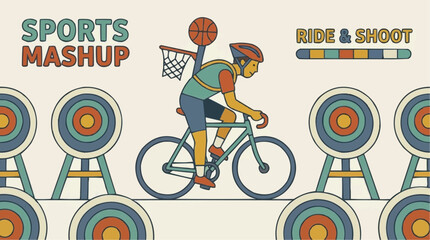 Naklejka premium cyclist riding a bike