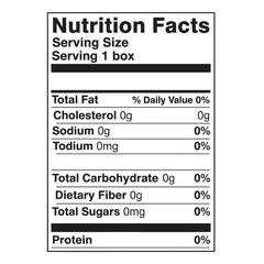Detailed Nutrition Facts Label Indicating Serving Size and Dietary Information on Isolated White Background