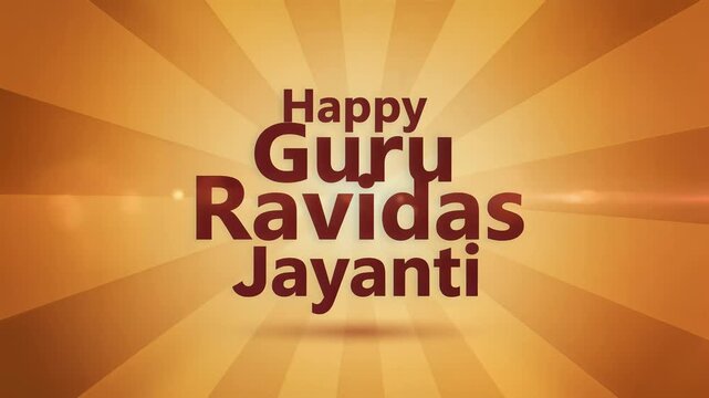 Happy Guru Ravidas Jayanti Bright Ray Background