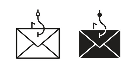 Email phishing icon collection. Vector design pack © Hestia