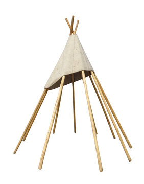 Wooden body of red indians teepee tent