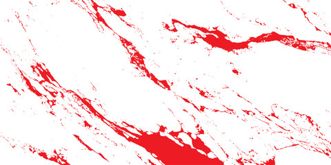 Fototapeta premium Vibrant red paint splashes and ink splatters create a grunge liquid texture with artistic drips and spray patterns on a decorative vector art backdrop