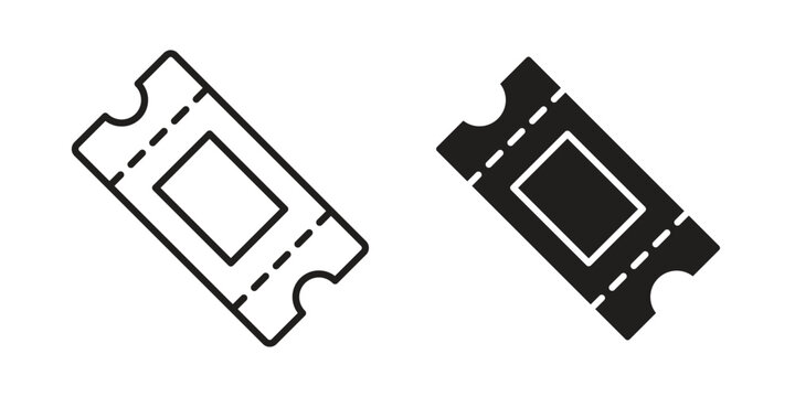 Movie ticket icon collection. Vector design pack