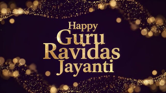 Happy Guru Ravidas Jayanti Celebration Background Motion Graphic