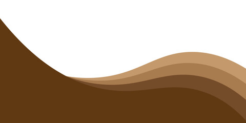 Brown Layered Wave Background With Smooth Curves And Warm Earth Tone Abstract Design