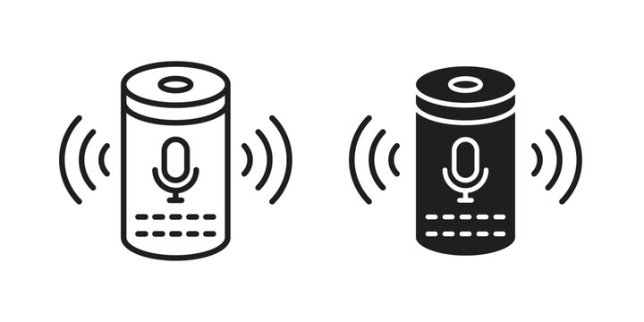 Smart speaker icon collection. Vector design pack