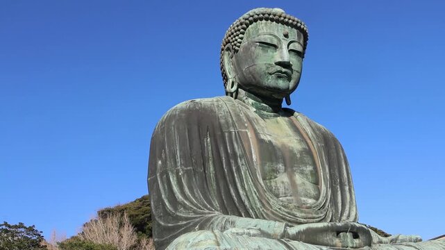 Great Buddha of Kamakura, Japan. The bronzed Great Buddha of Kamakura or Kamakura Daibutsu dates back to the 13th century and is the second tallest bronze Buddha in Japan