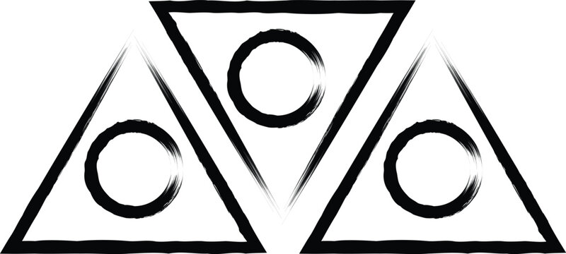 Triangular logo with ccc monogram