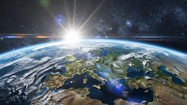 Earths Sunrise - A Breathtaking View from Space.