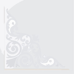 Fototapeta premium Elegant and intricate decorative corner scrollwork with classic ornamental flourishes, perfect for vintage-inspired designs