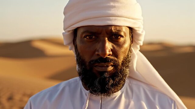 Desert Nomads Gaze - A Portrait of Resilience and Tradition.