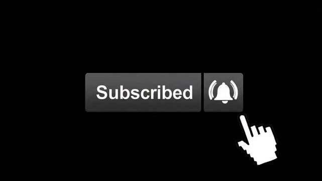 Subscribe Button Transformation - From Red to Subscribed with Bell.