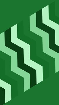 Green Zigzag Pattern With Shading And Depth For Background Design