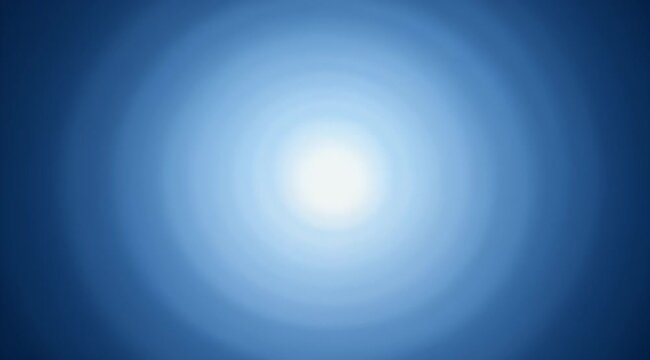 Abstract concentric gradient of blue and white light creates a soothing effect