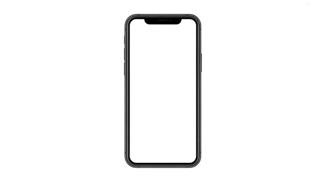Outline of a smartphone with a notch design at the top front edge