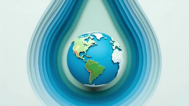 Concept of eco life or save the world. Save water concept. World Water Day.