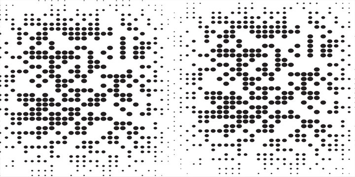 Halftone circles, halftone dot pattern simple art